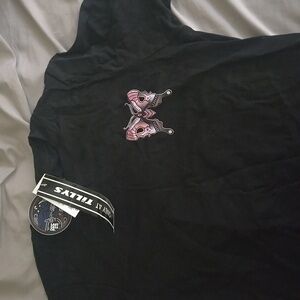 Black Womens XS Tillys Shirt with Butterfly Design